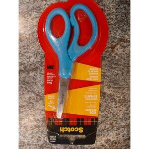 5" Kids Scissors,  1 Pair, Blunt, Stainless Steel, Soft Grip, Blue
